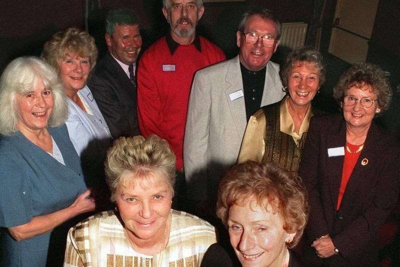June Hancock (front right) and Pat Haigh (front left) ortganisers of a reunion for pupils of Armley Secondary Modern School. Also pictured are Maureen Mawn, Brenda Nottingham, Cyril Martin, Tony Rowlatt, Terry Wadkin, Rita Clapham and Marienne Thirkill.