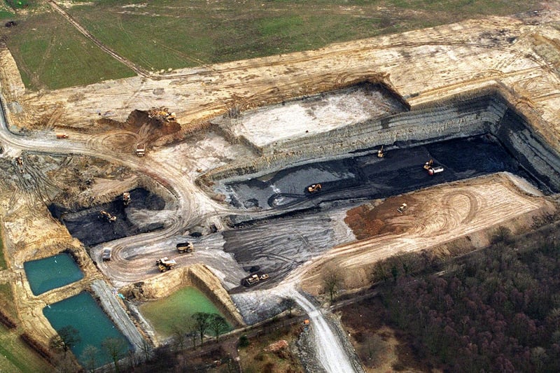 Open cast mining in north Garforth was leaving a scar on the town's landscape in April 1996.