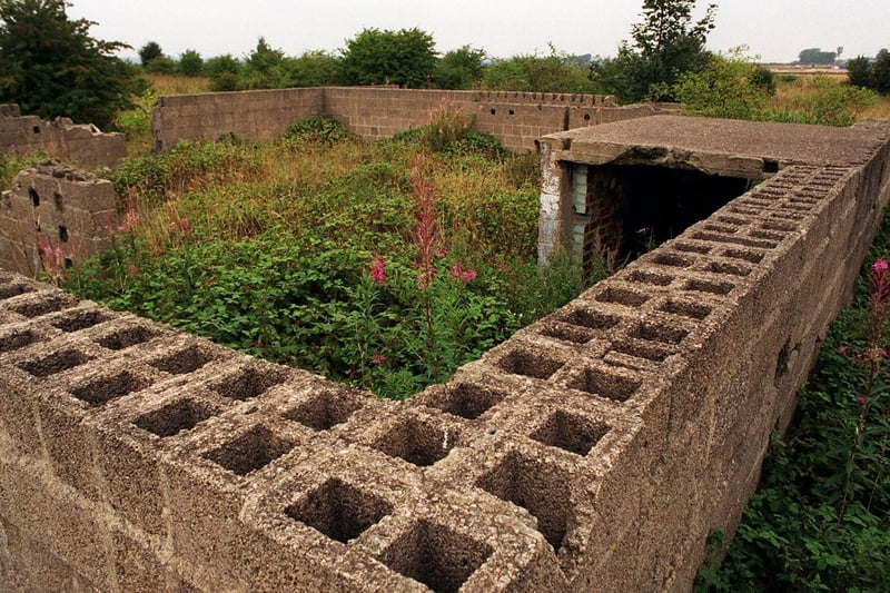 The remains of a World War Two anti aircraft battery at Garforth pictured in September 1996.