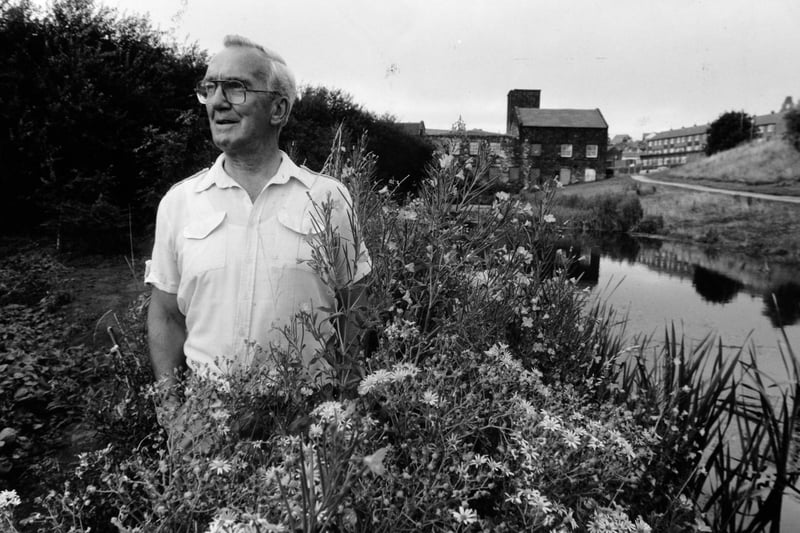 This is Albert Shutts whose effort to turn a tip into a beauty spot received recognition in the form of a Leeds City Council grant in August 1990.