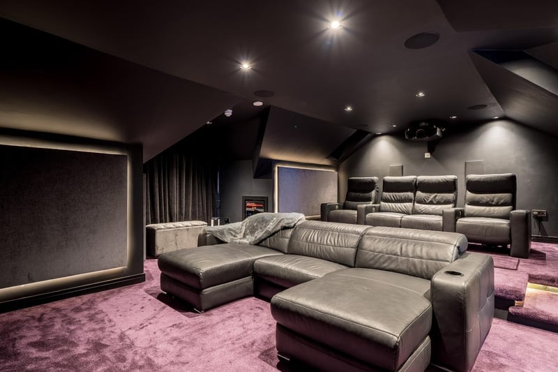 The property has a cinema bar and cinema room which features a Dolby Atmos sound system, cinema seating with electric operation and individual day bed. It has a projector and projector screen with the ability to play or stream TV and movies as well as music. The bar has various bottle fridges, mounted speakers and fitted bar.