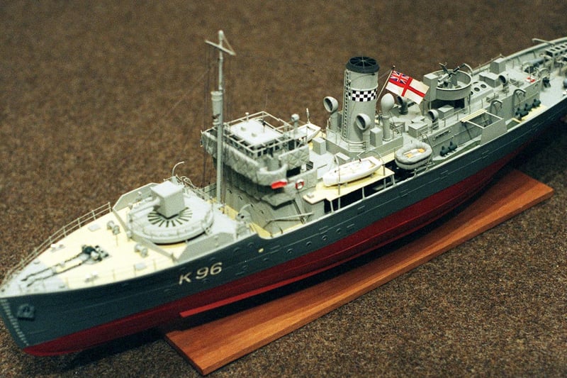 This model of HMS Aubretia which is on display at Horsforth Museum in March 1999.