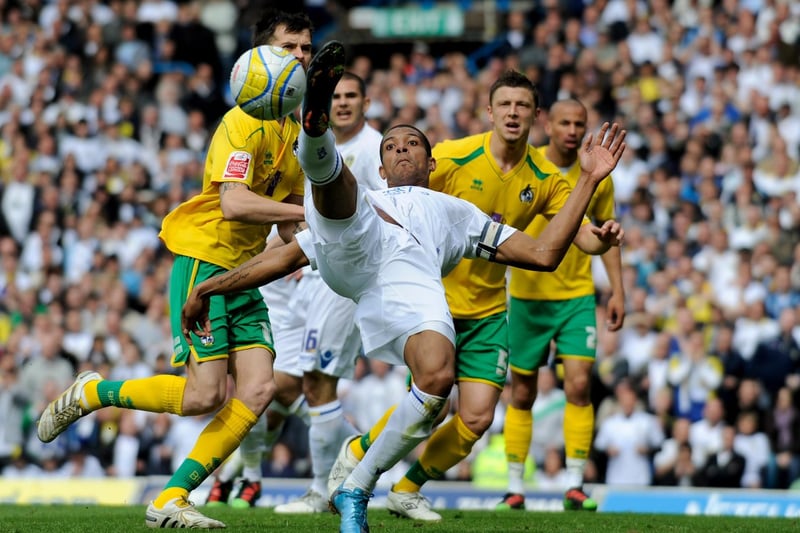 Jermaine Beckford tries to control the ball.