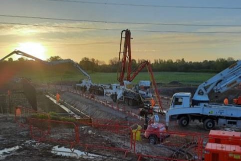 On May 12, the concrete pour at Savick Viaduct became the biggest on the project and was not anticipated when construction first started on the bridge