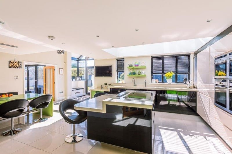 The sleek and shiny kitchen with integral appliances