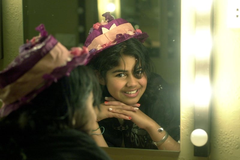 Priestman Middle School in Bradford held a farewell concert  at the City Varieties in Leeds.  Pictured is pupil Aisha Ramzan back stage.