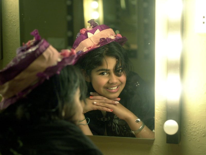 Priestman Middle School in Bradford held a farewell concert  at the City Varieties in Leeds.  Pictured is pupil Aisha Ramzan back stage.