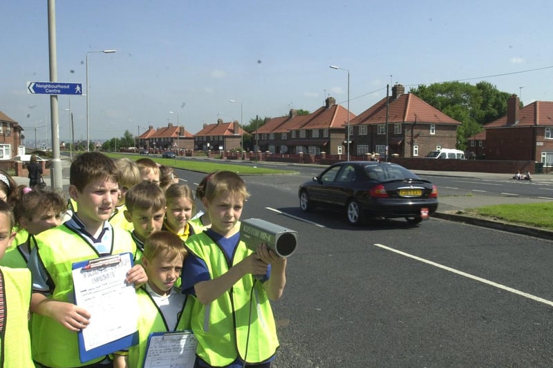 Pupils of Windmill Primary and Leeds City Council road safety officials used speed guns to measure how fast vehicles were passing on Belle Isle Road.
