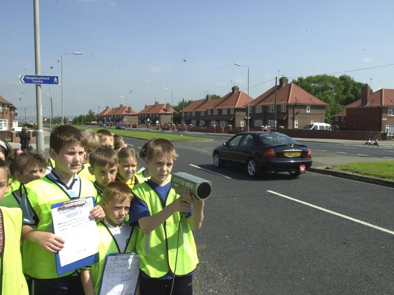 Pupils of Windmill Primary and Leeds City Council road safety officials used speed guns to measure how fast vehicles were passing on Belle Isle Road.