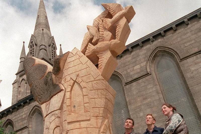 This sculpture was installed at St. Matthew's Church at Holbeck. It was the work of Martin Heron (pictured left).
