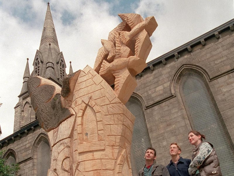 This sculpture was installed at St. Matthew's Church at Holbeck. It was the work of Martin Heron (pictured left).
