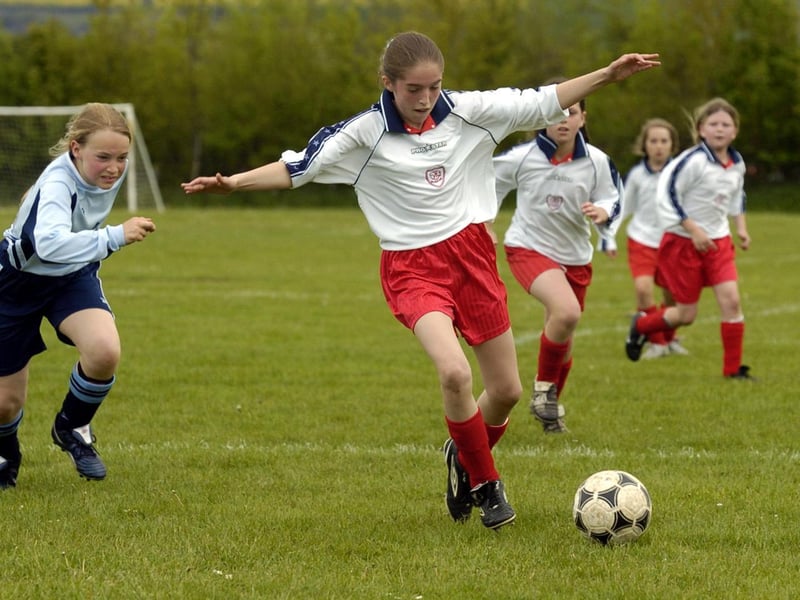 Action from the Euro 2004 girls event.