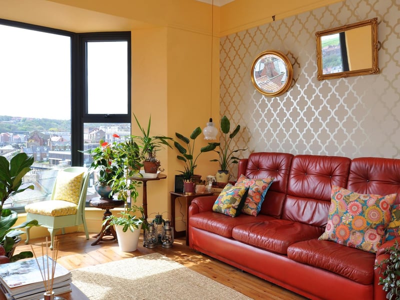 Rooms with large windows maximise the views