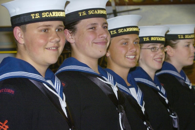 Scarborough Sea Cadets on parade. From left, Richard Fletcher, Tom Hunter, 
Cameron Addison, Aimme Graham and Amy Jesson.
