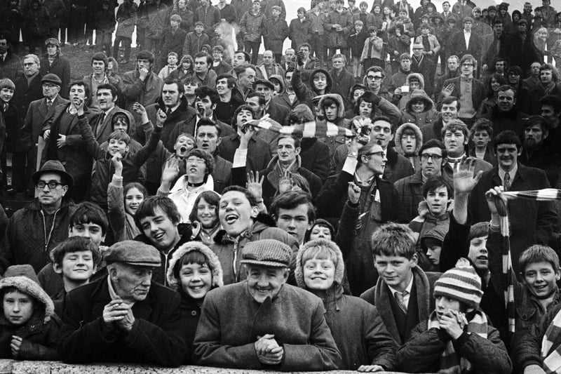 Wigan Athletic fans at Latics v Stafford Rangers - season 1970-71
