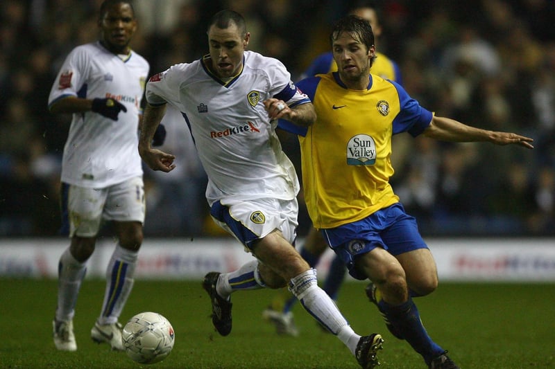Andy Hughes Herford United's Ben Smith during the FA Cup first round replay at Elland Road in November 2007.