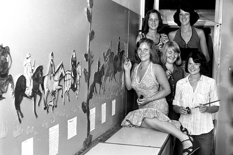 Whitley High School students art project in 1976