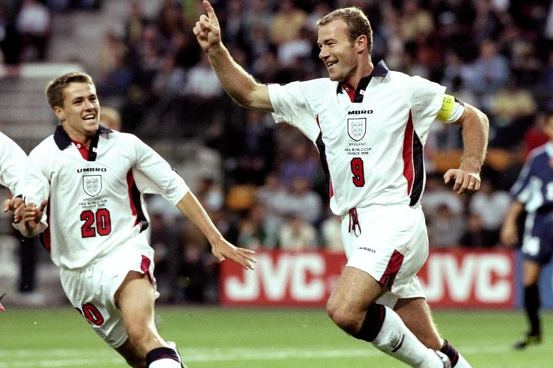 The Premier League's record goalscorer, who is way out in front with 260. Shearer was the Golden Boot winner at Euro '96 as his five goals helped England reach the semi-final. In total he scored 30 goals from 63 caps for the Three Lions.