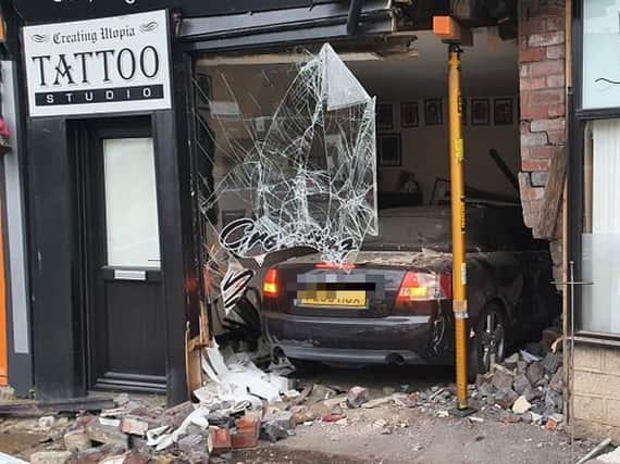 The crash caused significant damage to the shop