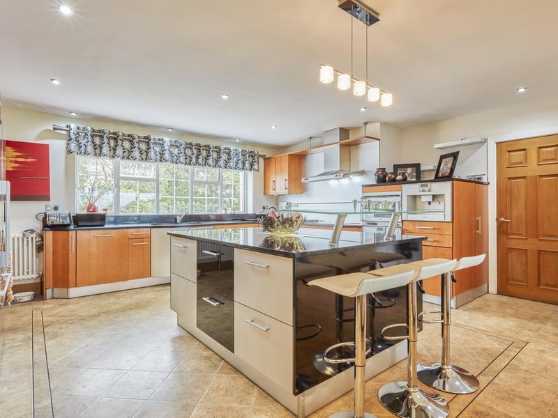 The spacious kitchen has all mod cons