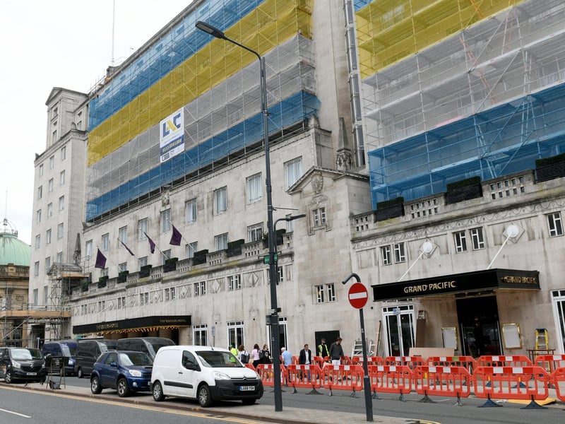 Renovation work is still on-going on the outside of the building.