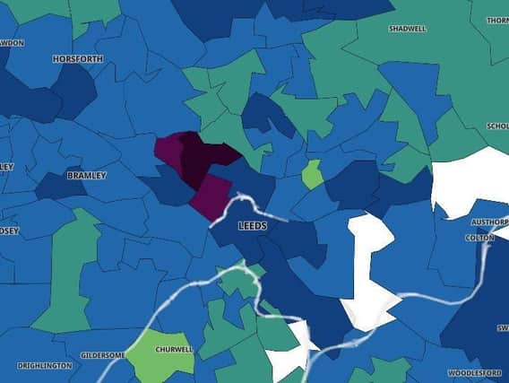 These Leeds areas recorded the fewest cases in the seven days to June 14 (Image: Gov.UK)