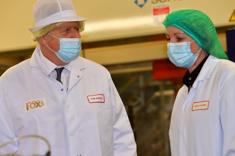 The PM was shown the production cycle during his visit to the biscuit factory. Photo by Mike Simmonds