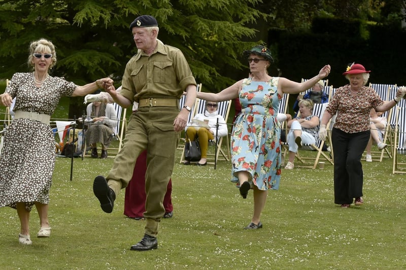 The family-friendly tribute shows were held in the beautiful surroundings of the formal gardens and featured songs and dance from the 1940s