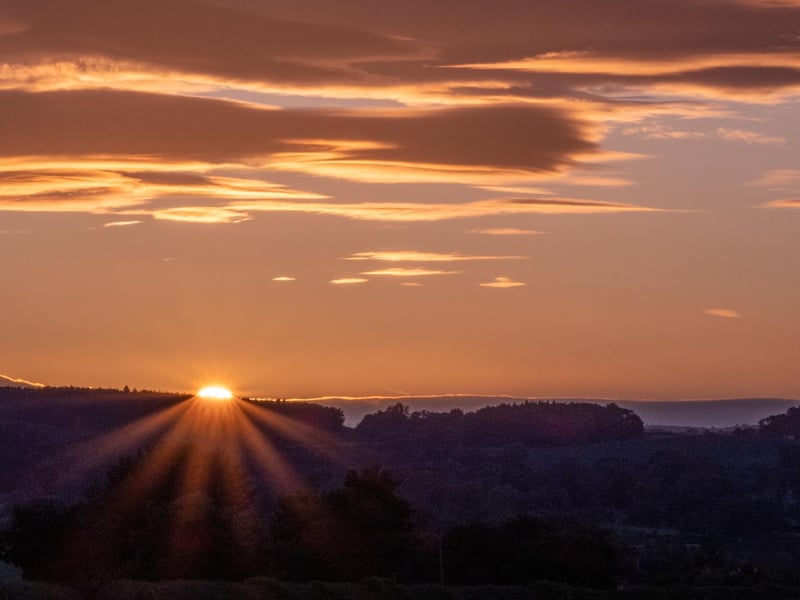 The sunset, from near Wormald Green, taken by Michelle Bray.