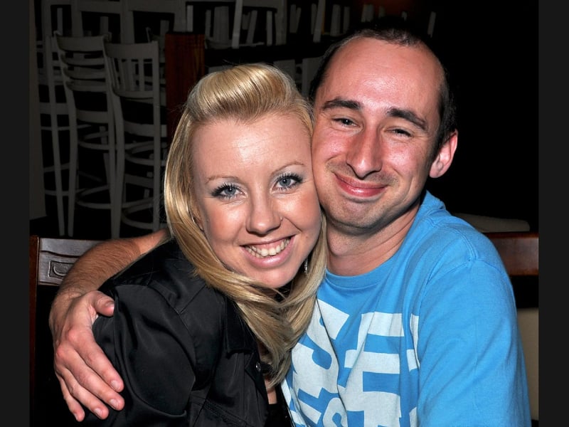 Paul and Jo catching up over a drink.