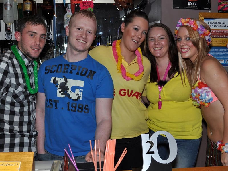 Tommy, Tony, Sam, Ginny and Alisha serving in Zest bar.
