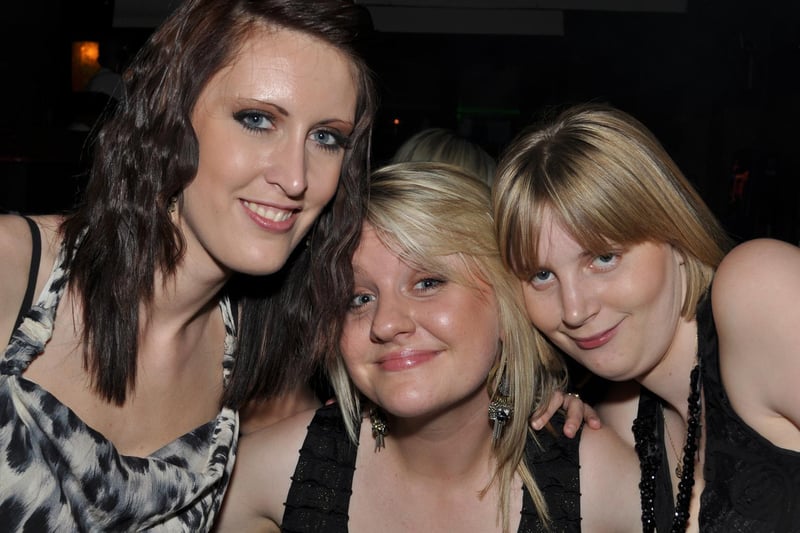 Hannah, Anna and Lucy enjoying their night out.