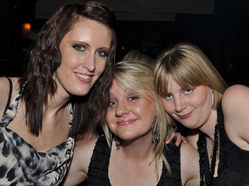 Hannah, Anna and Lucy enjoying their night out.