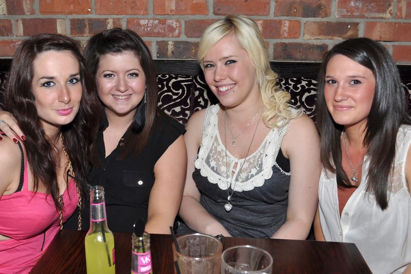 Vikki, Natalie, Jade and Mica having a girl's night out.
