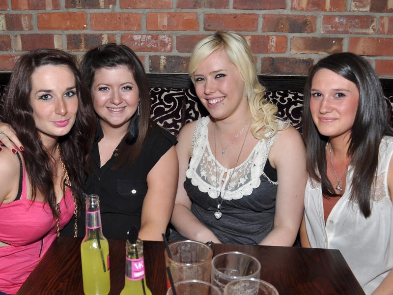 Vikki, Natalie, Jade and Mica having a girl's night out.