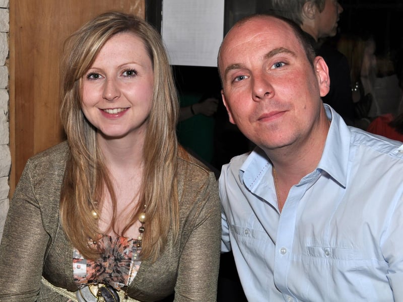 Jenna and Chris in Blue Lounge.