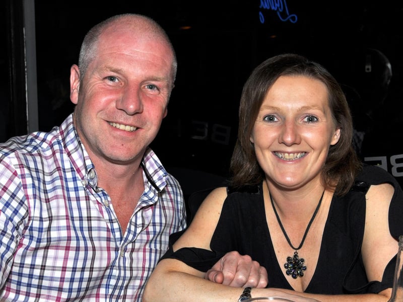 Alison and Allan out for a quiet drink.