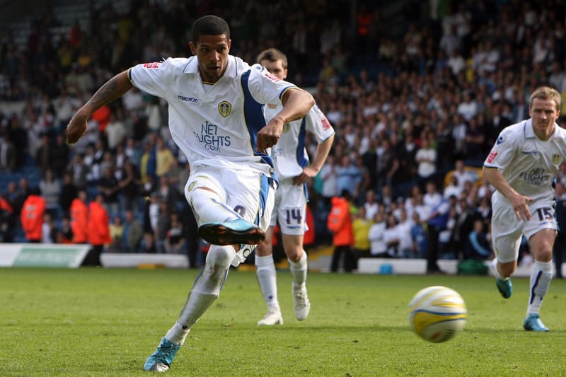 Super sub Jermaine Beckford scores from the spot.