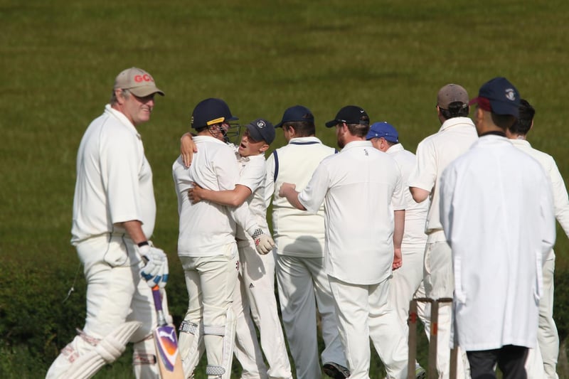 Celebration time for Wykeham 2nds as a home batsman departs

PHOTOS BY TCF PHOTOGRAPHY