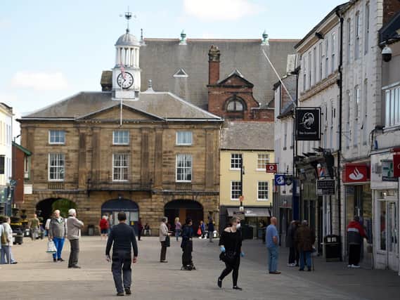 The rate of cases of Covid-19 in the Wakefield district has risen sharply in the last few weeks - but some age groups are reporting higher infection rates than others. Pictured is Pontefract town centre.