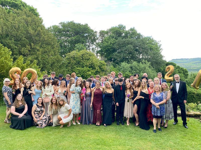 Group photo from the 2021 Fyling Hall prom.