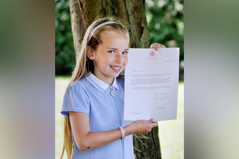 Cayton School pupil Sophie Buttner wrote to the Queen and received a letter back and a poster.