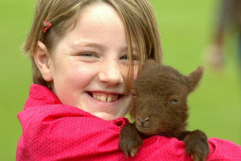 Kirsty Mitchell, nine, of Preston, with Tiny at the Lancashire Festival at Guy's Thatched Hamlet, Bilsborrow