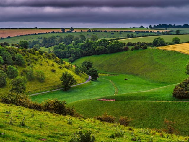 The unique landscape of the Wolds around Thixendale, of a former Yorkshire glacier carved out by meltwaters some 12,000 years ago.