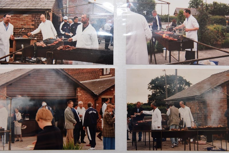 The Czech team at the barbecue in Preston in 1996