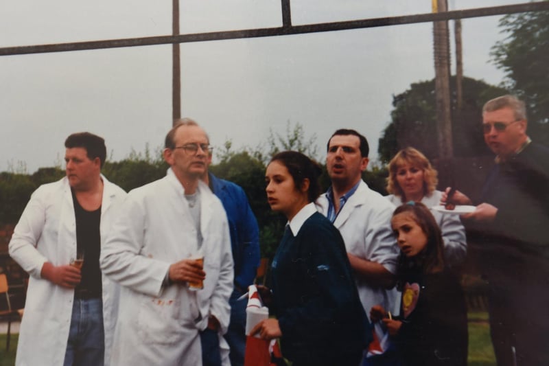The Czech team at the barbecue in Preston in 1996