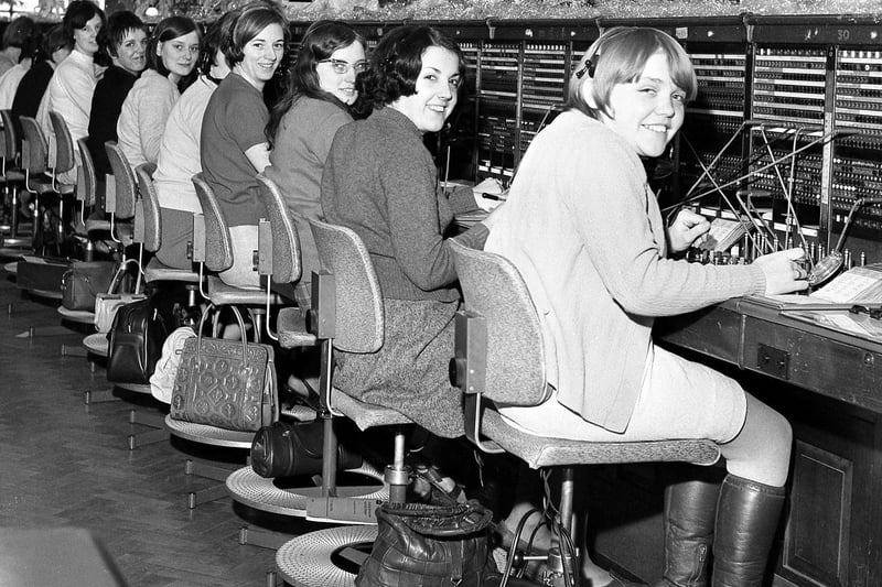 RETRO 1969 - Staff at the GPO telephone exchange Wigan.