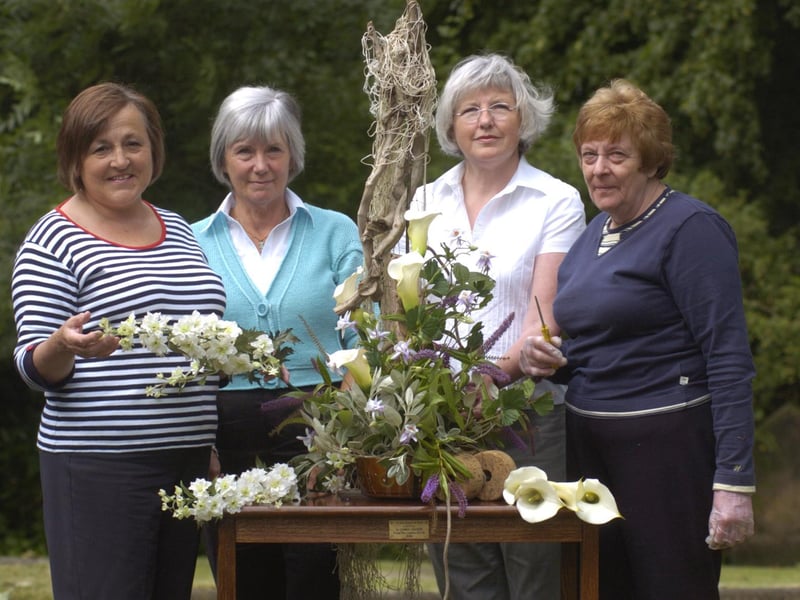 Getting ready for the flower festival at St John’s Church in Sleights.