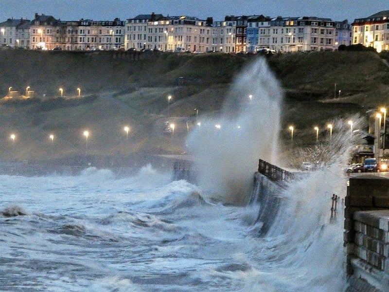 Got soaked by the waves on Marine Drive.