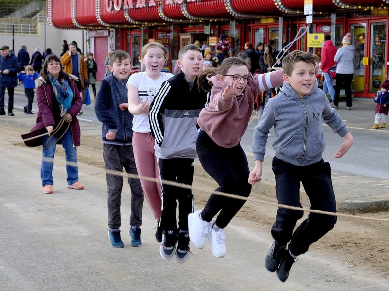 Had the afternoon off school to go skipping on the Foreshore on Pancake Day.